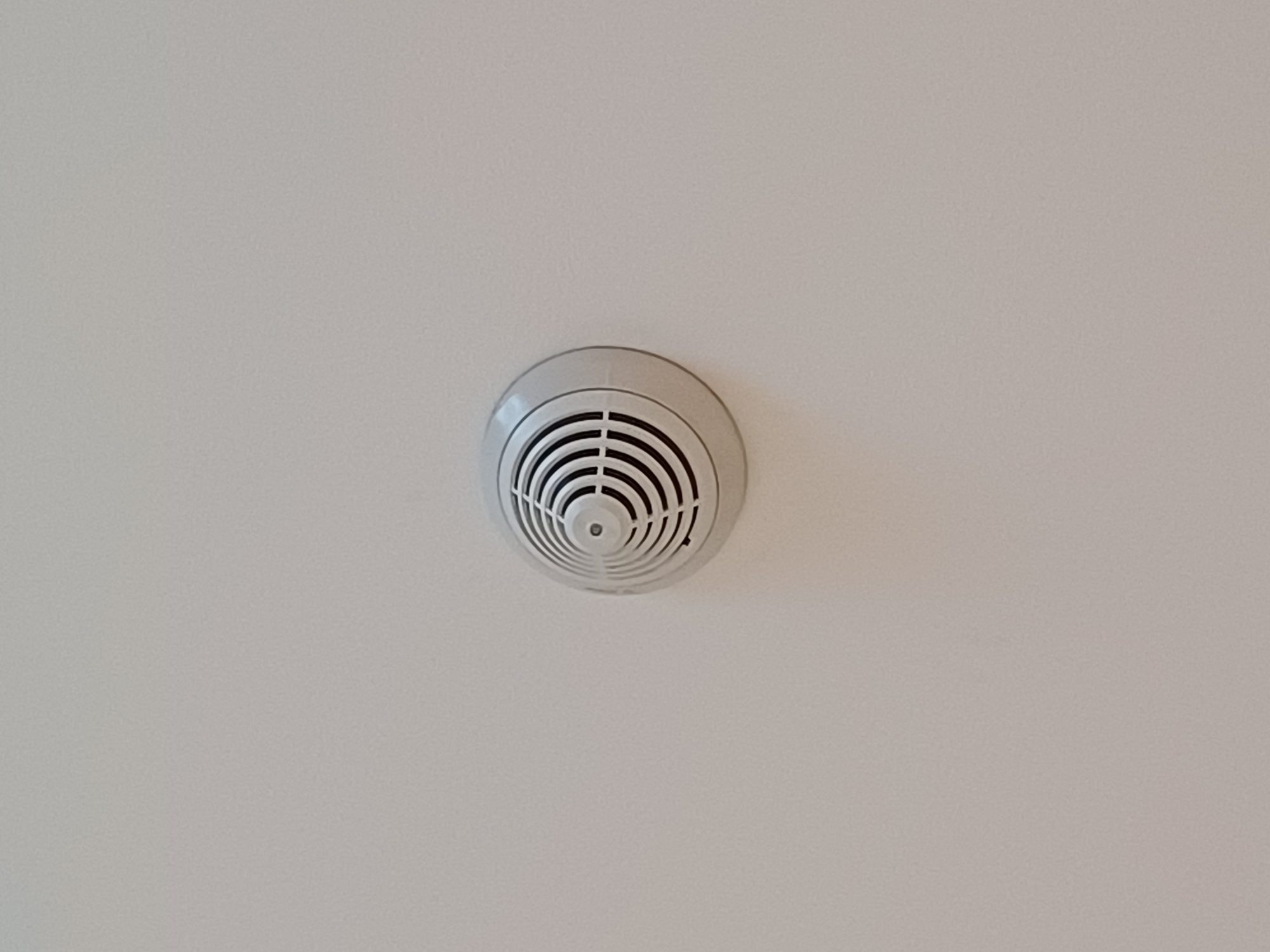 A smoke detector at a Gateway Hotel room in Pavia, Iloilo, Philippines.