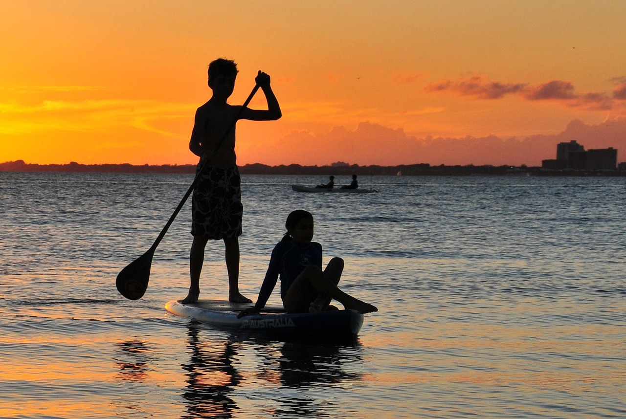 Sea, sunset, key biscayne, nature, miami, yellow, orange