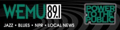 WEMU 89.1 FM station logo with the tagline Jazz, Blues, NPR, Local News.