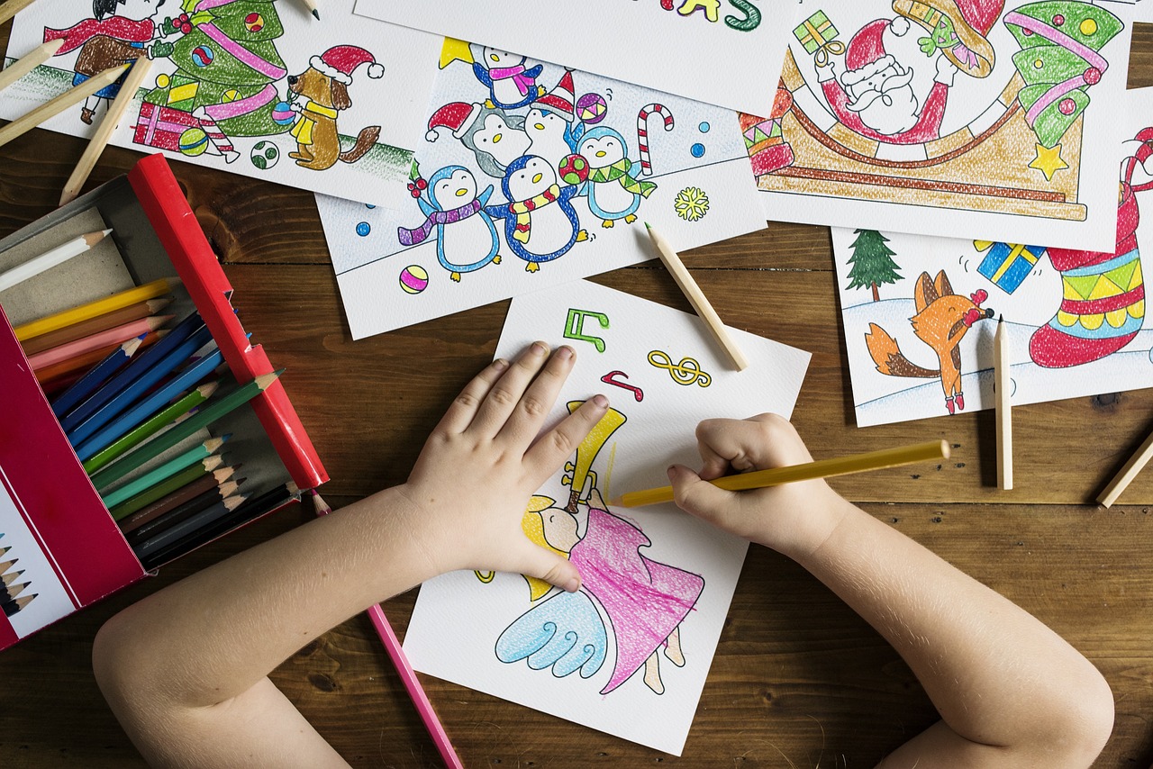 Kids, painting, school, drawing, draw, art class, child, children, elementary school, childhood, workshop, learn, learni