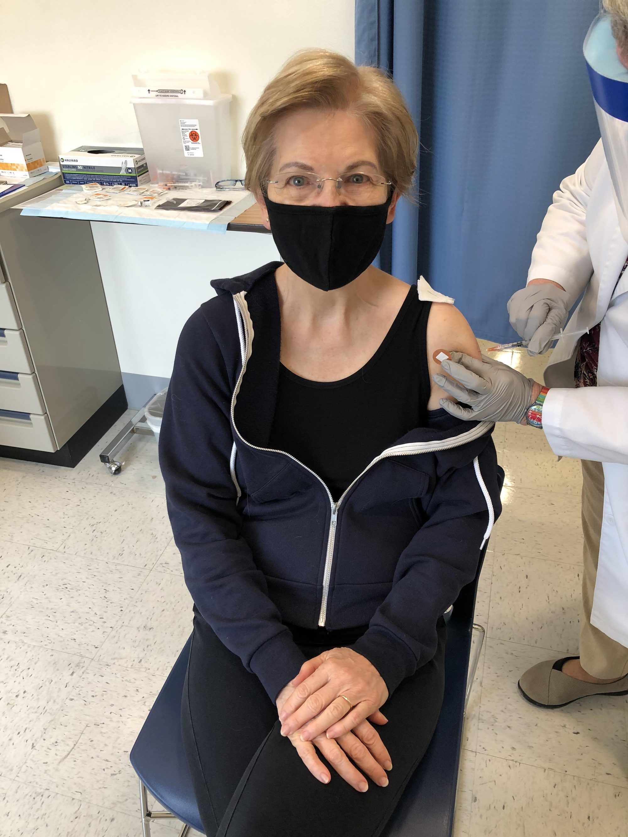 Elizabeth Warren receives her first shot of COVID-19 vaccine
"At the advice of the Office of the Attending Physician for the continuity of government, I received the first of two shots of the COVID-19 vaccine on Saturday. The vaccine is safe, effective, and will save lives."