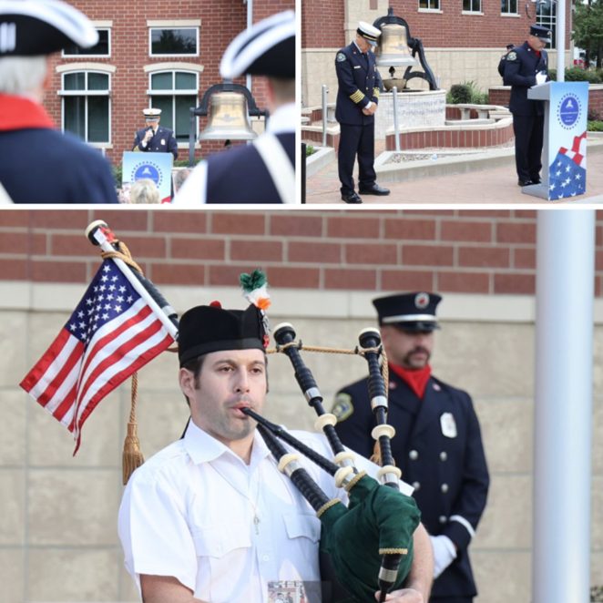 Photo collage on 9/11 for memorial service.