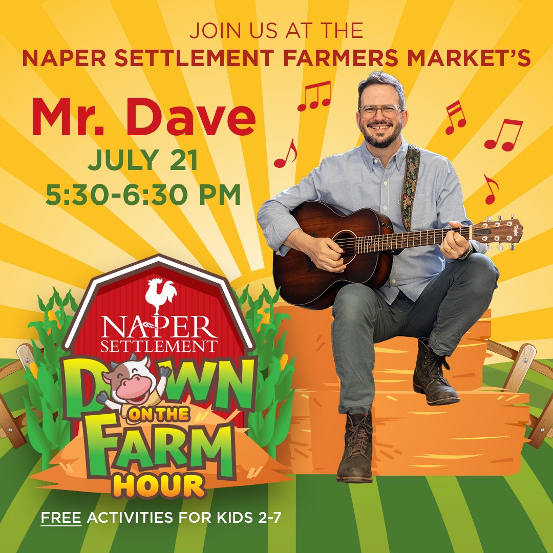Event flyer showing a man holding an acoustic guitar promoting a free kids' concert.