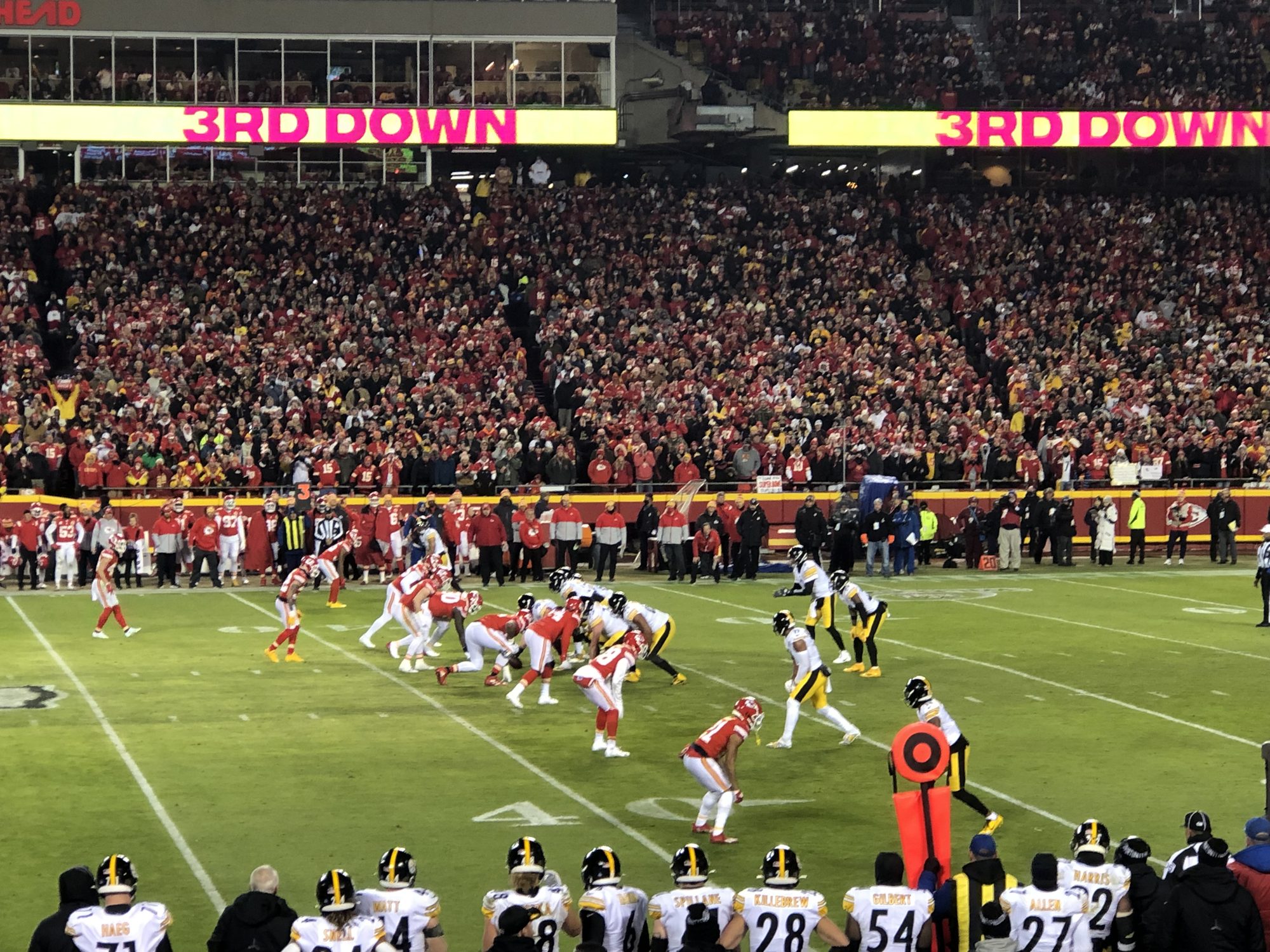 Ben Roethlisberger and the Steelers offense against the Kansas City Chiefs, 2021-22 NFL Wild Card Playoffs.