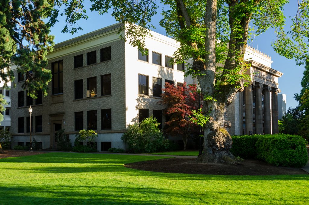 The Washington County Courthouse in downtown Hillsboro. Washington County.