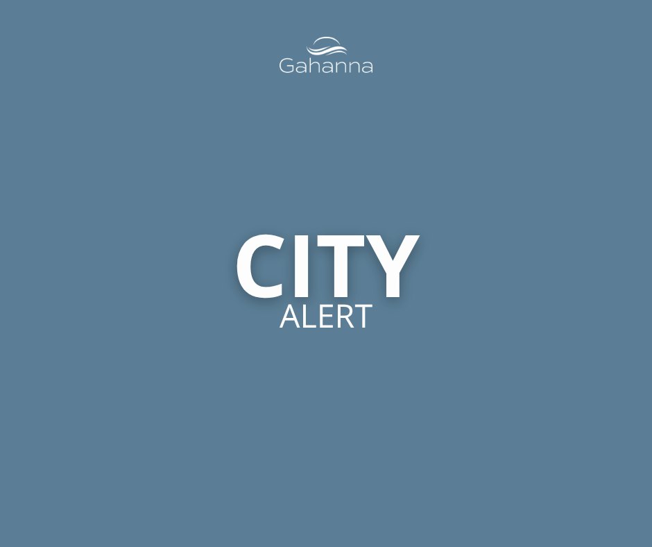 Blue-grey graphic with a city logo and the words City Alert in white text.