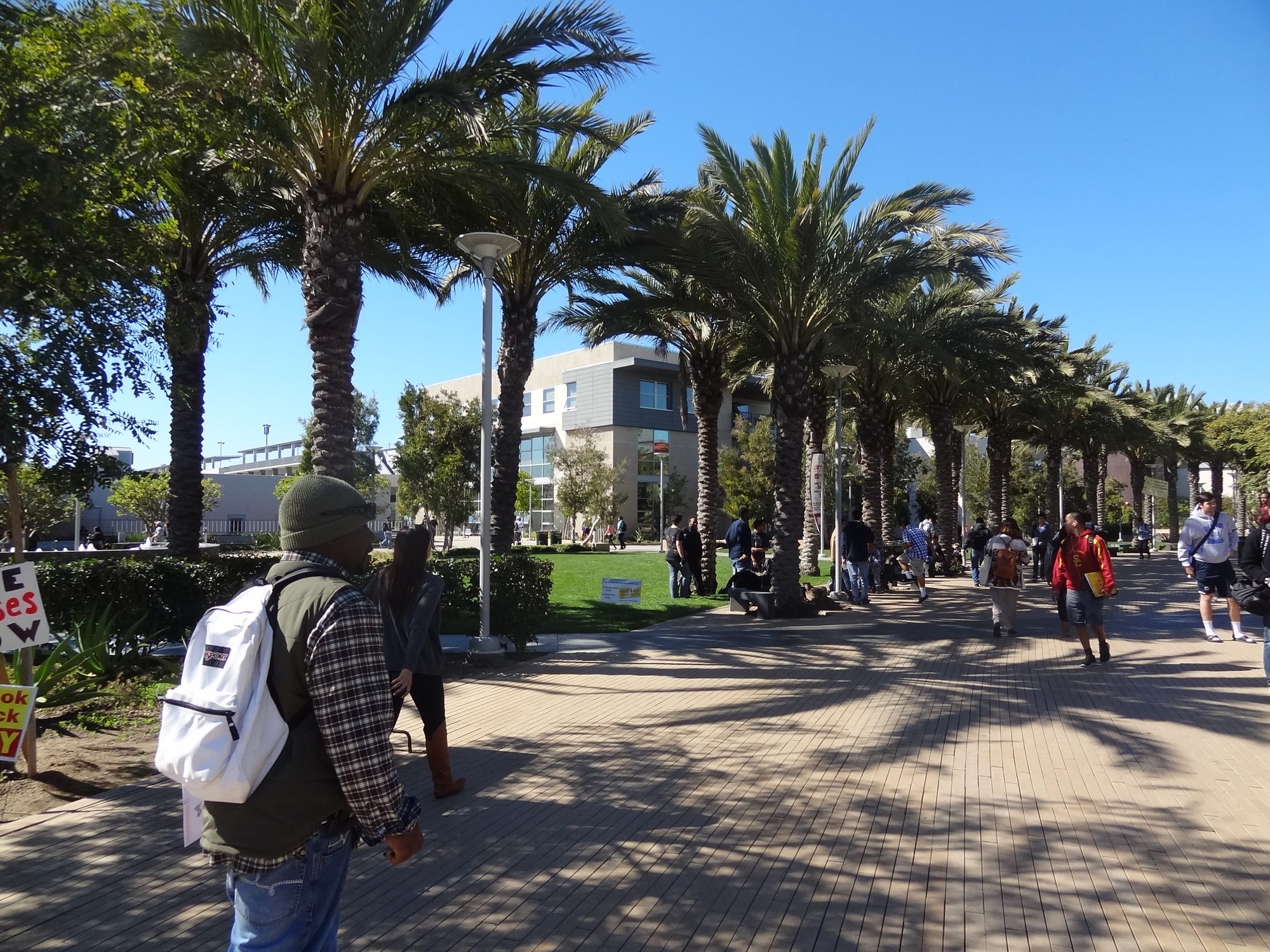 Santa Monica College—SMC boardwalk with HSS in background.
