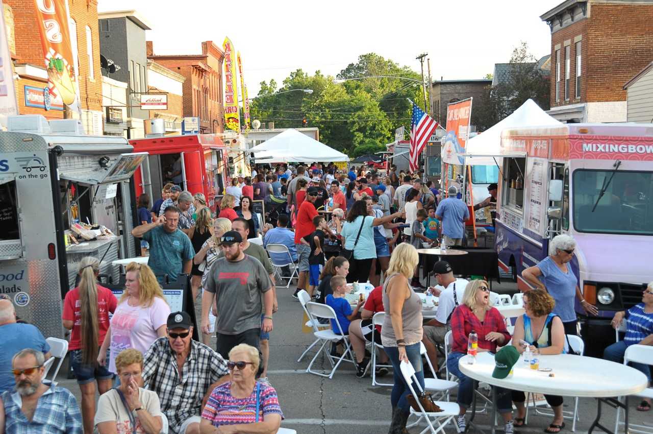 A photo of the 2017 Ashville Ohio Food Truck Festival for the Ashville Area Heritage Society Newsletter by me for an article I wrote. I am the editor and publisher of that newsletter.