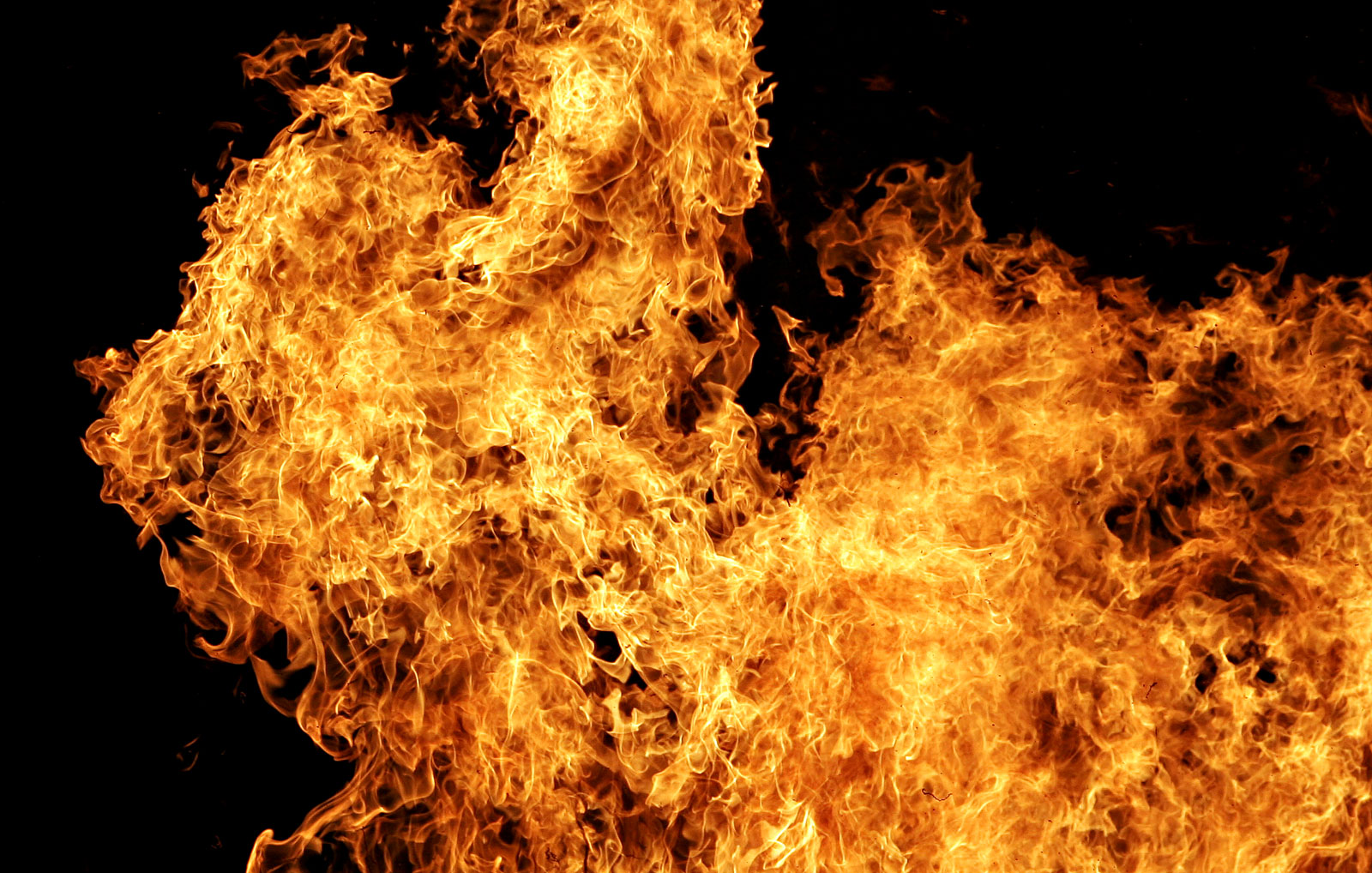 Fire generated by a burning weed. No use of petrol.