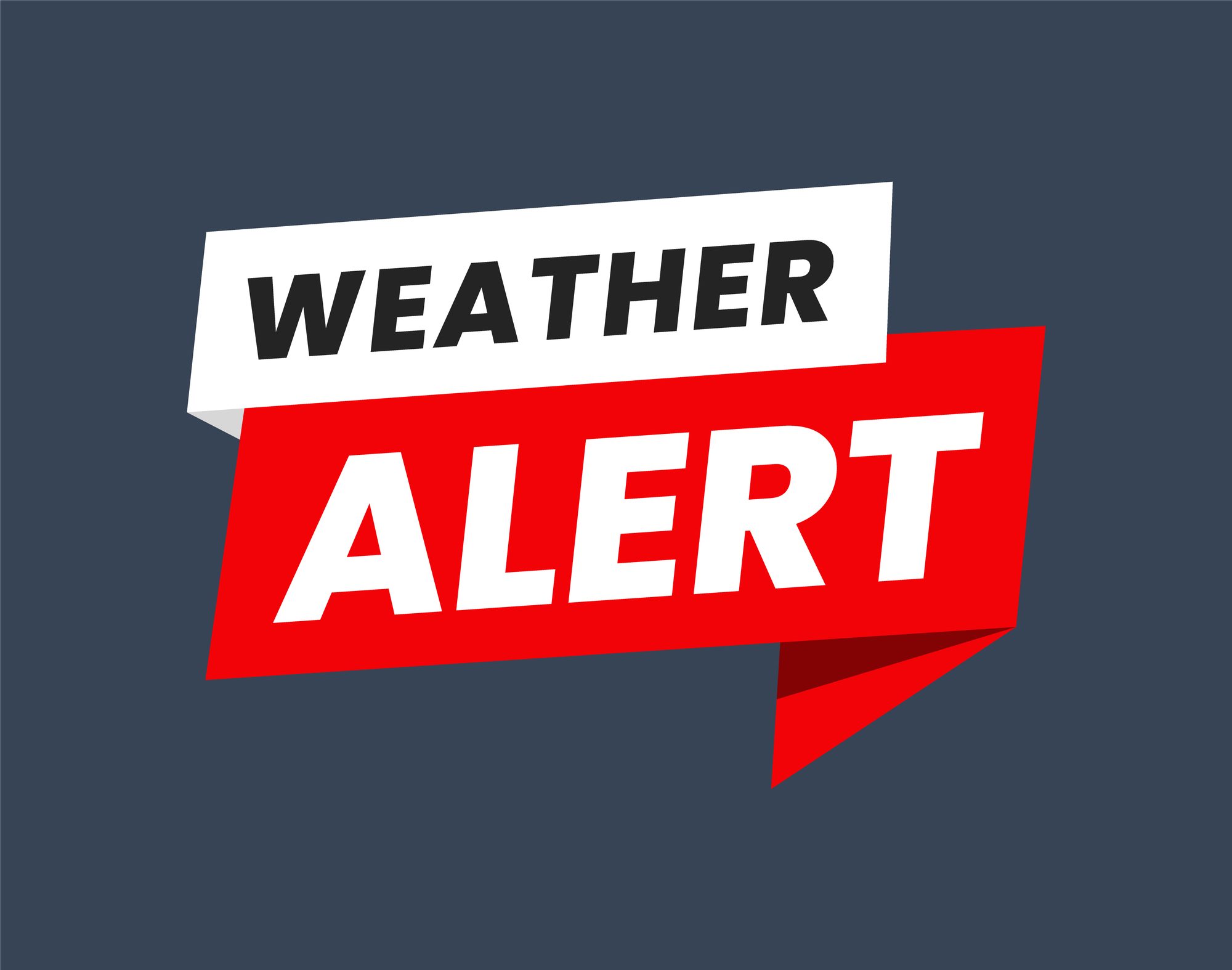 Weather Alert Banner, Poster, Vector Template