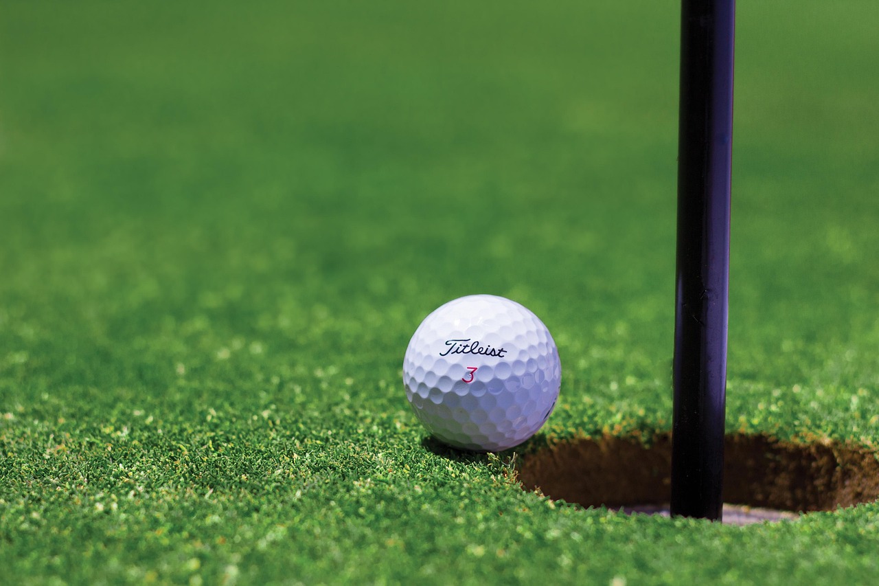 Golf, golf ball, hole, golf course, field, grass, sport, ground, ball, green, game, nature, competition, outdoors, golfe