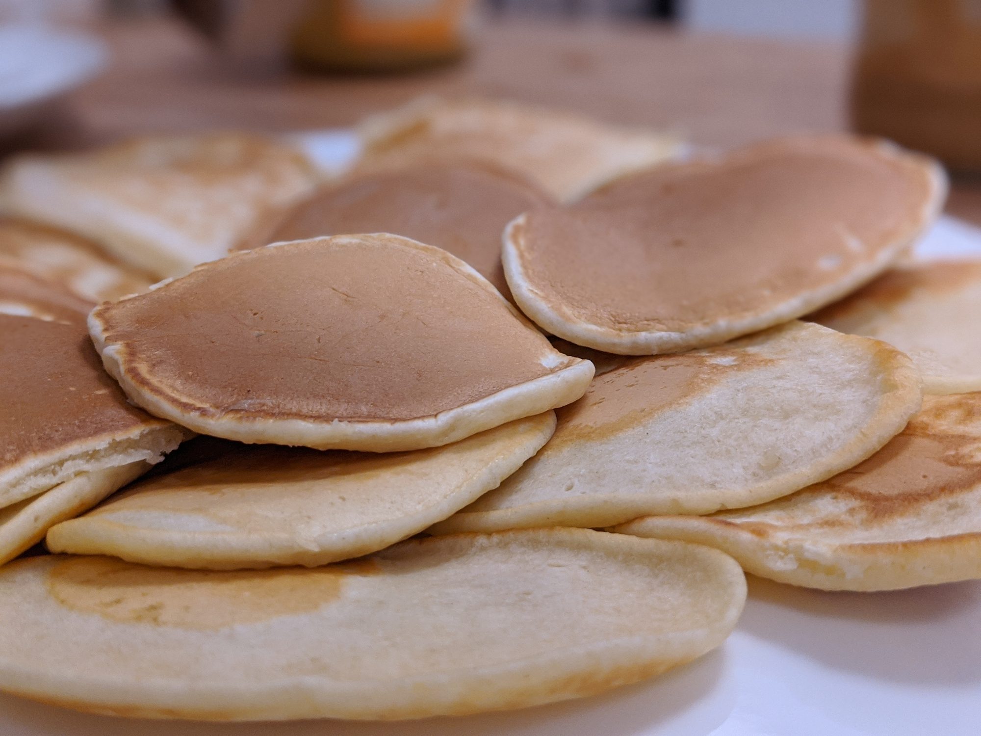 pancakes on table