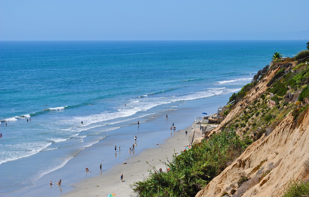 Carlsbad, california, landscape, ocean, sea, beach, seascape, sky, water, sand, wave, coast, coastal, marine, coastline,