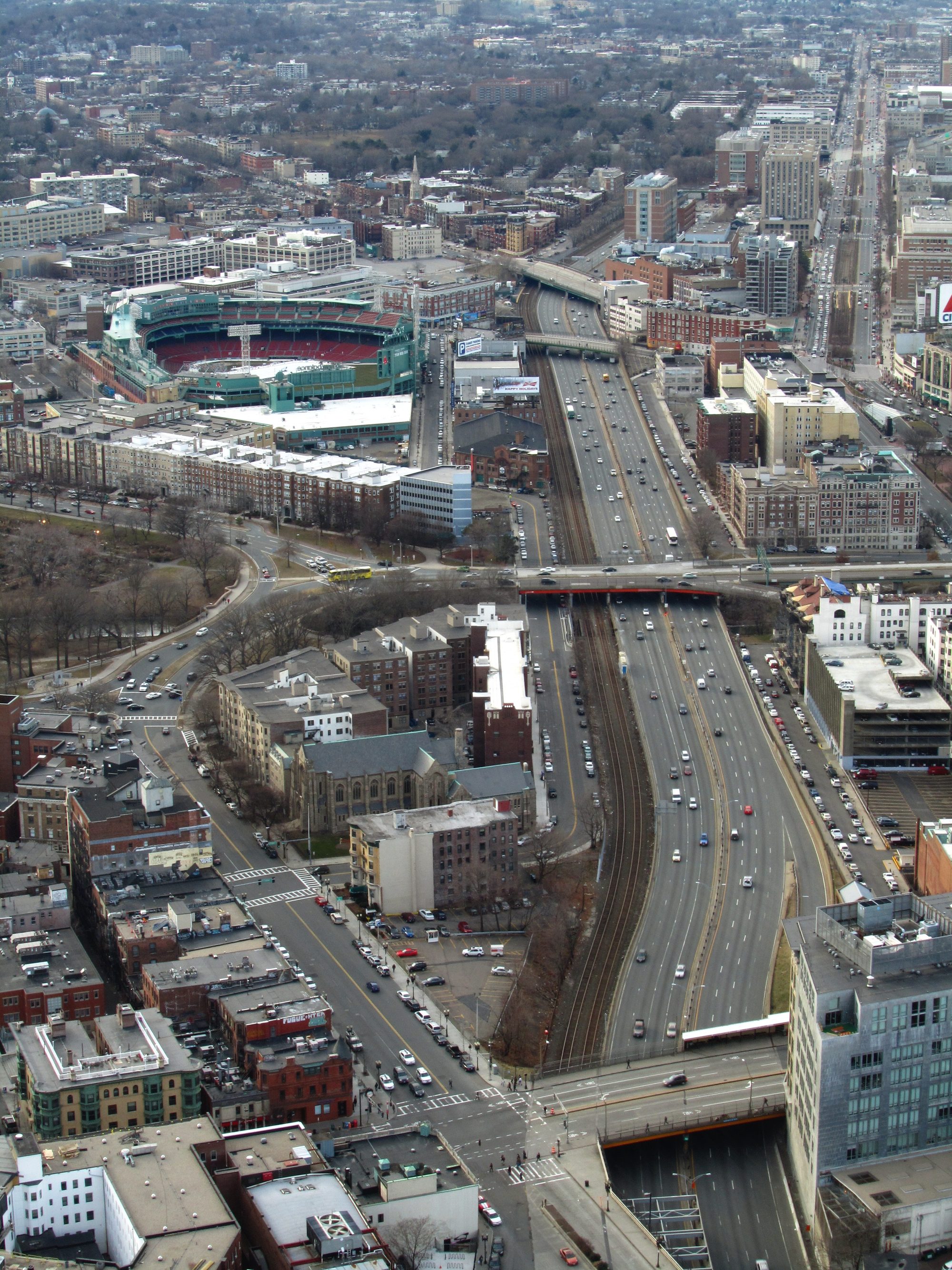 Fenway-Kenmore neighborhood seen from the Prudential Skywalk.
