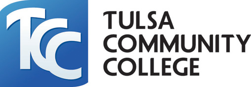 Blue and white institutional logo with the letters TCC and the words Tulsa Community College.