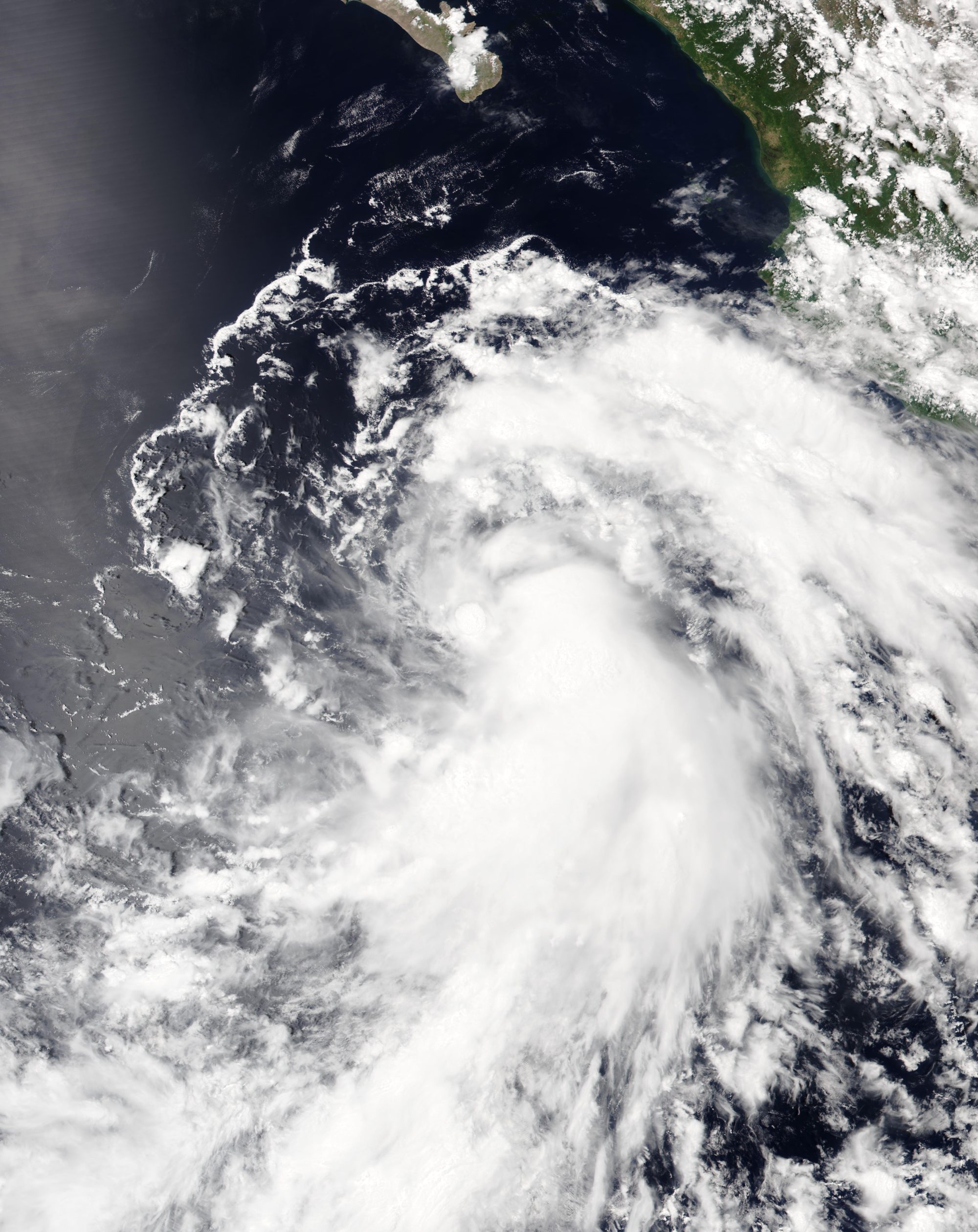 Tropical Storm Marie on September 1, 2026. This was taken using the VIIRS imaging instrument onboard the NOAA-21 polar orbiting satellite.