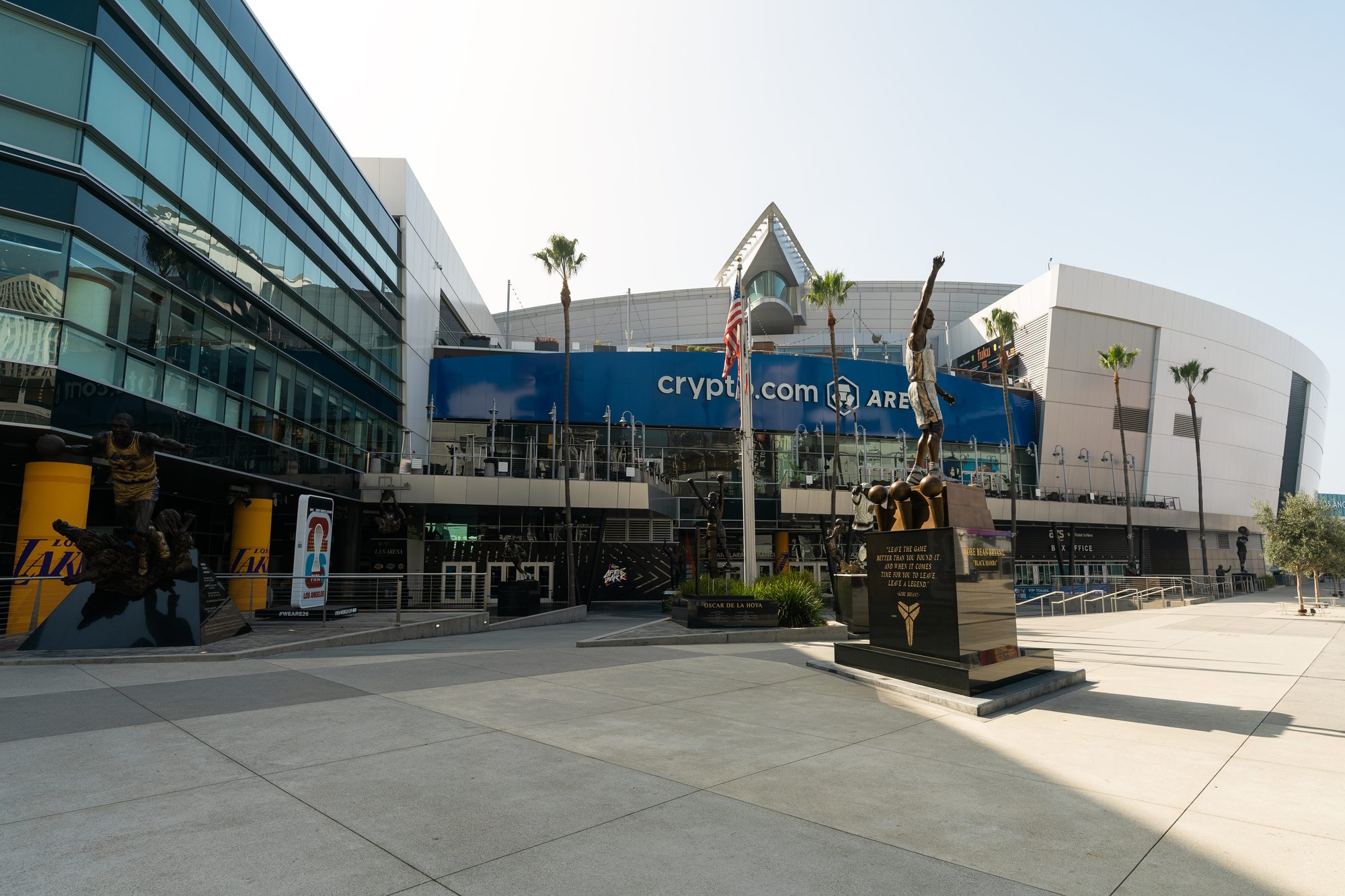 Crypto.com Arena Stadium where sports team games and concerts are held in Los Angeles, California