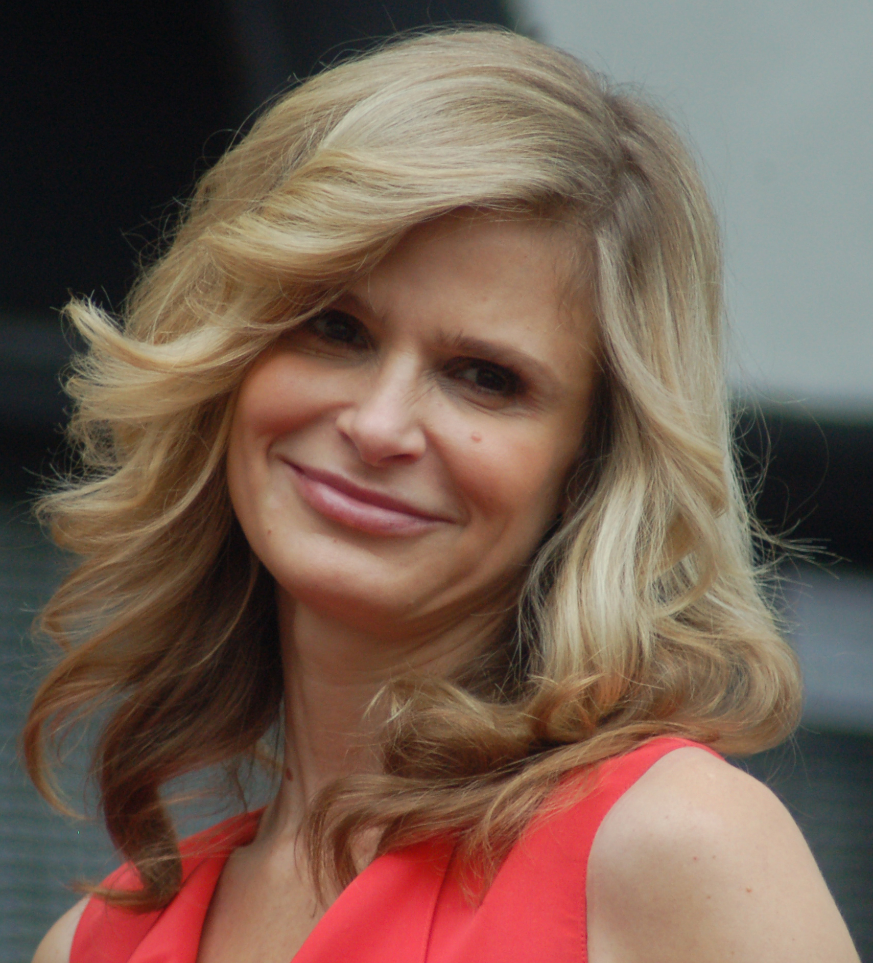 Kyra Sedgwick receiving a star at the Hollywood Walk of Fame.