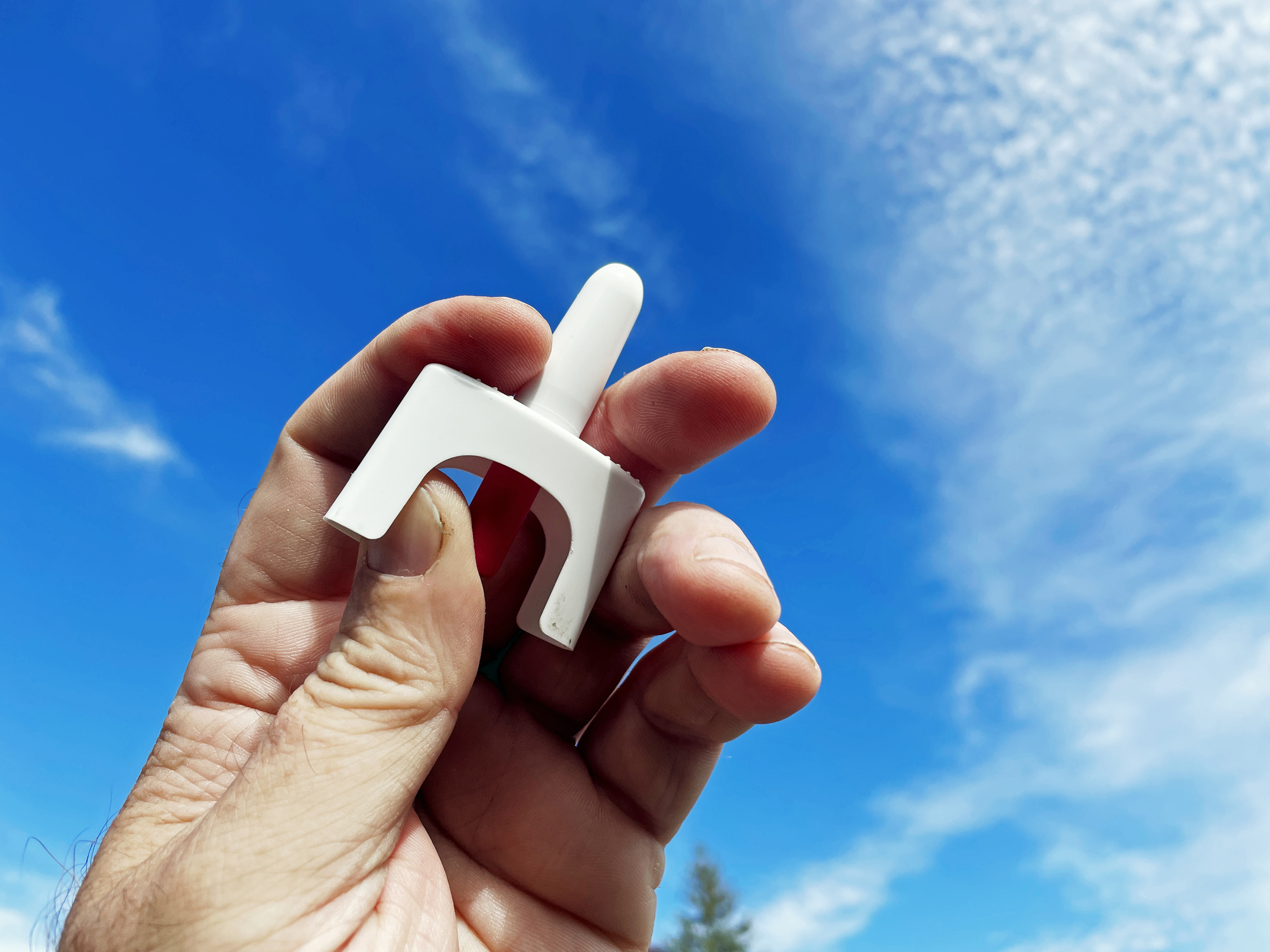 Narcan in man's hand