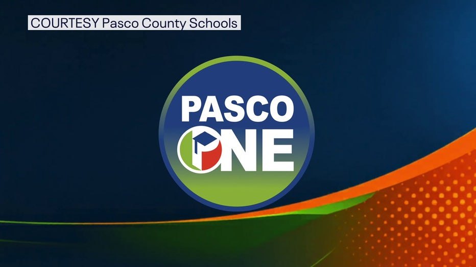 Circular logo with green and blue background and white text reading Pasco One.