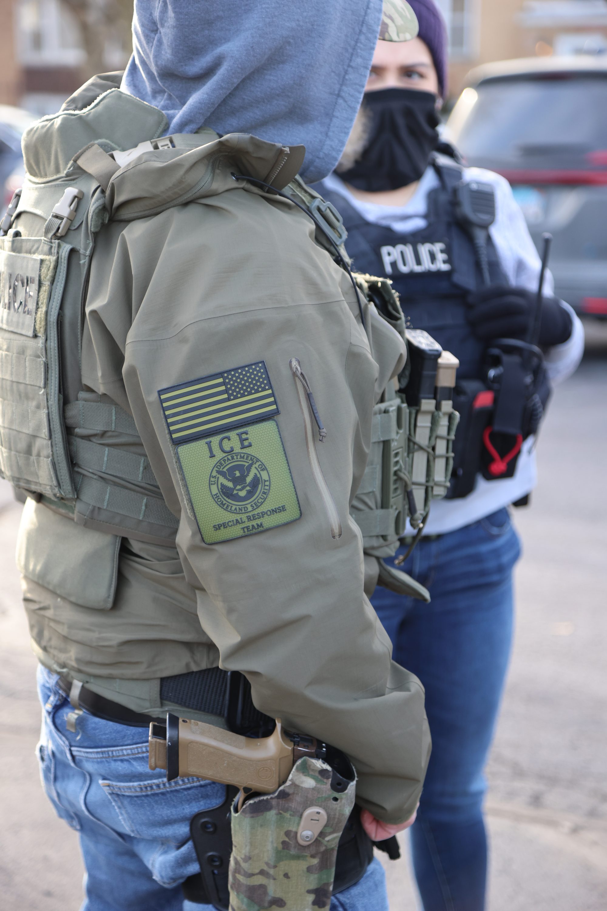 U.S. Immigration and Customs Enforcement began an enhanced enforcement operation in Chicago Jan. 26, 2025. The operation included officers with the Department of Justice, the FBI, the DEA, the ATF and the U.S. Marshals Service.