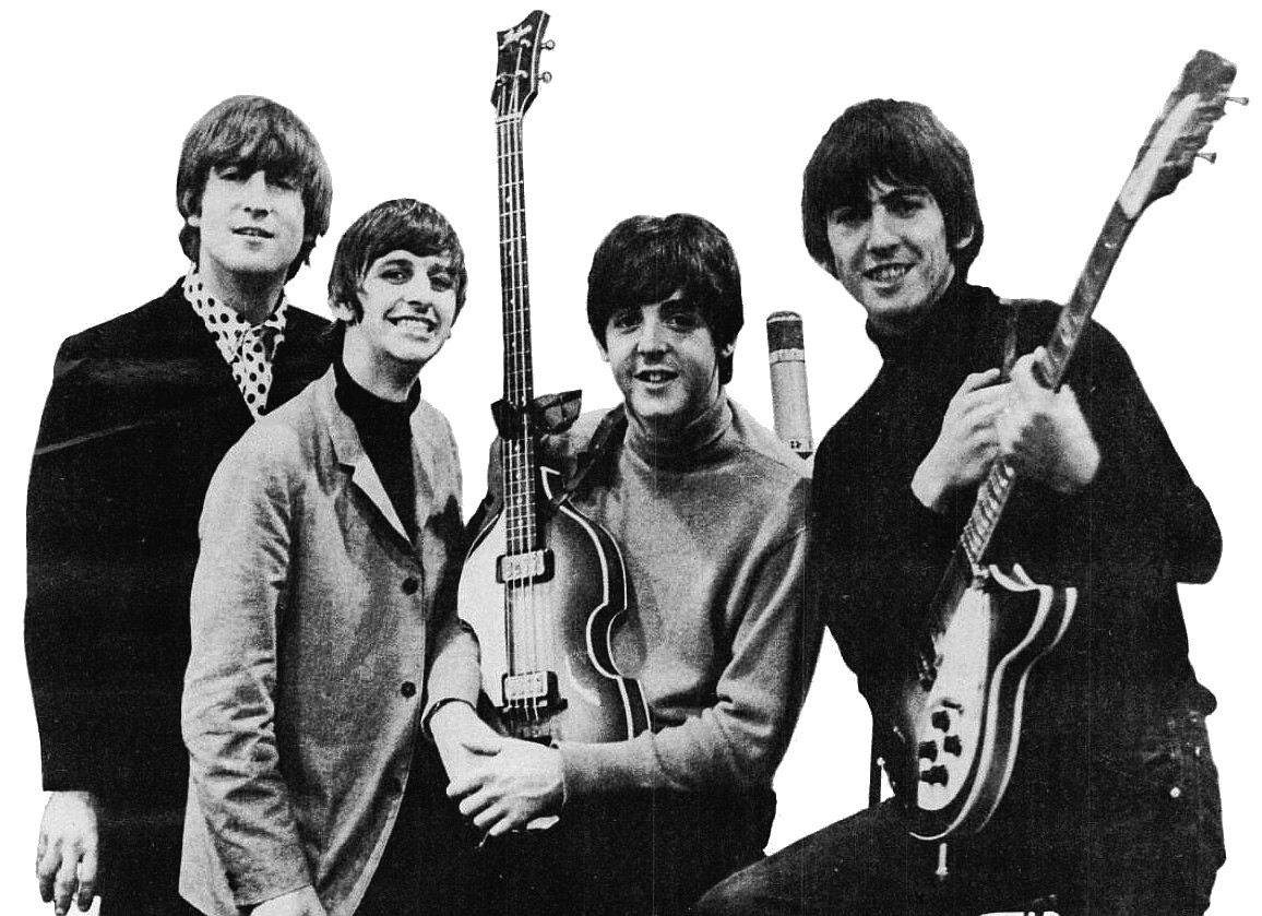 Trade ad for Beatles' 1964 Grammys. --- This is a version with just the Beatles isolated from the ad.