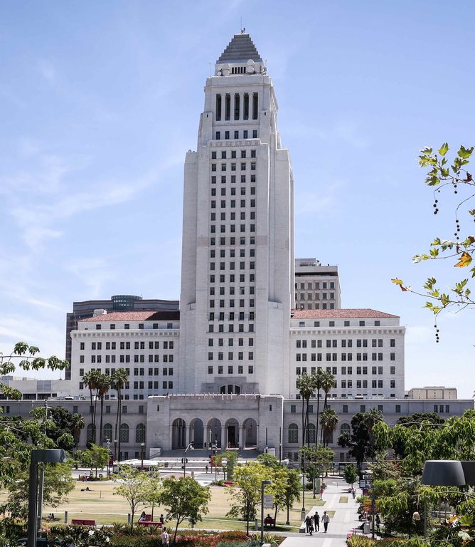 A view of Los Angeles City Hall