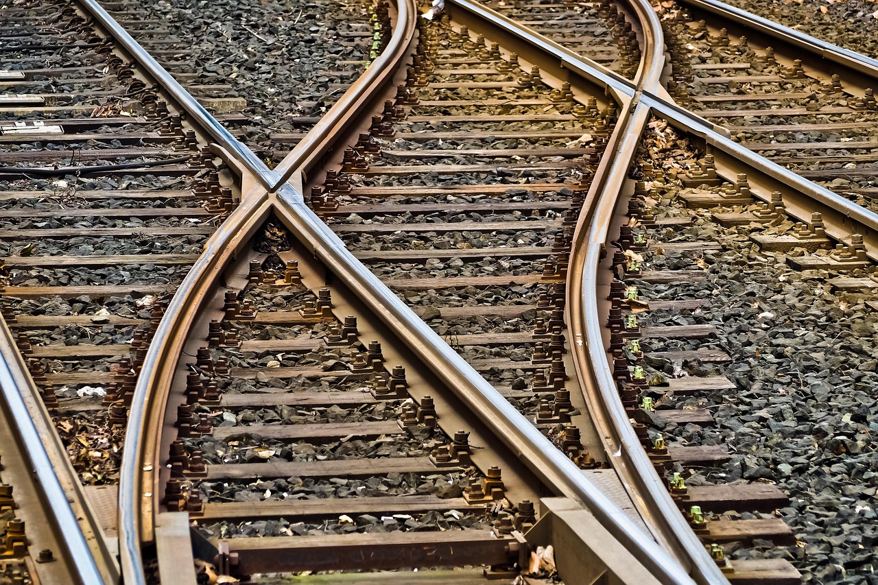 Rails, soft, tracks, railroad, railroad line, train, rail, stole, transport system, traffic, travel, tram, track bed, gr