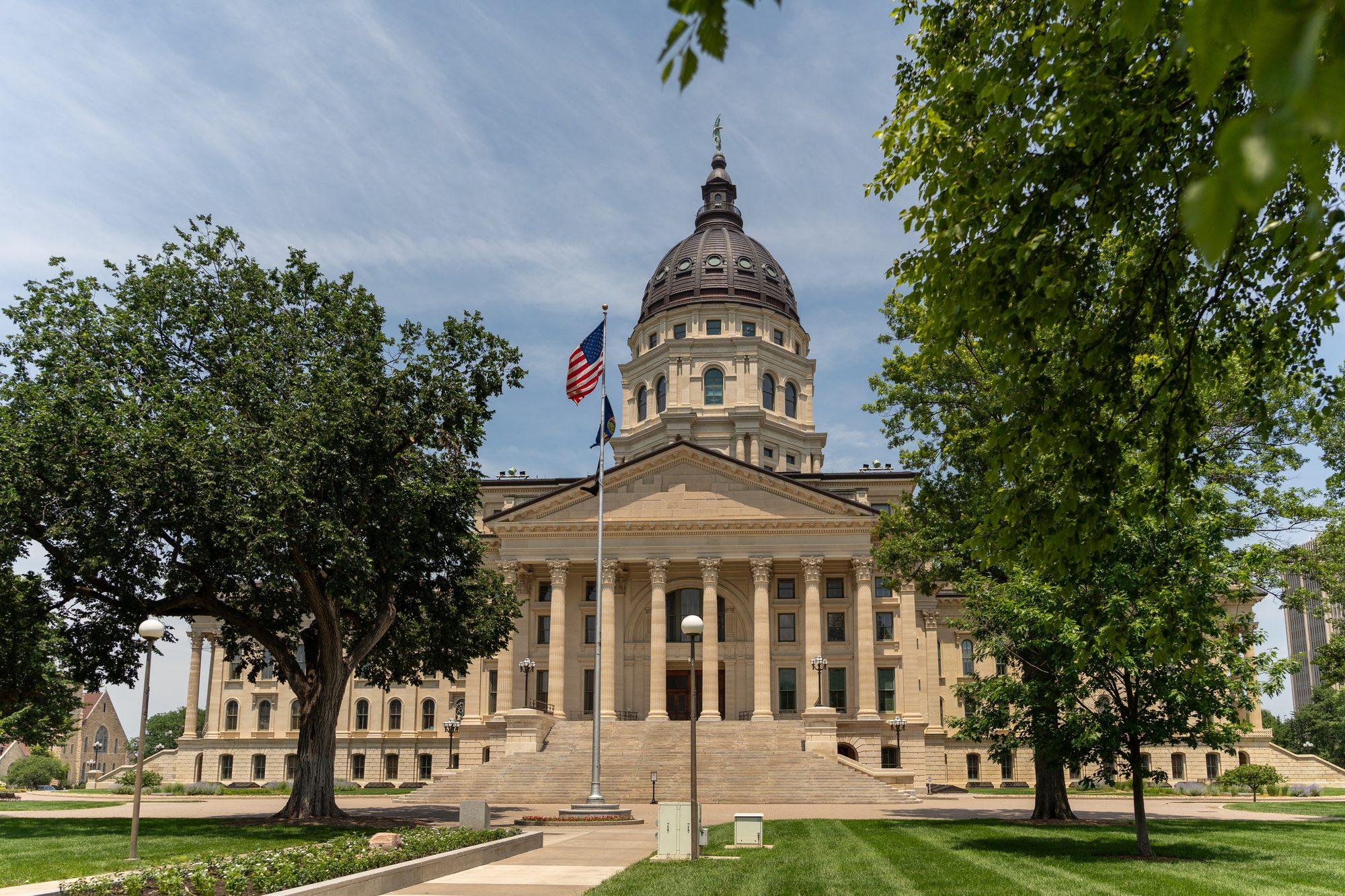 Kansas State Capitol in summer 2024