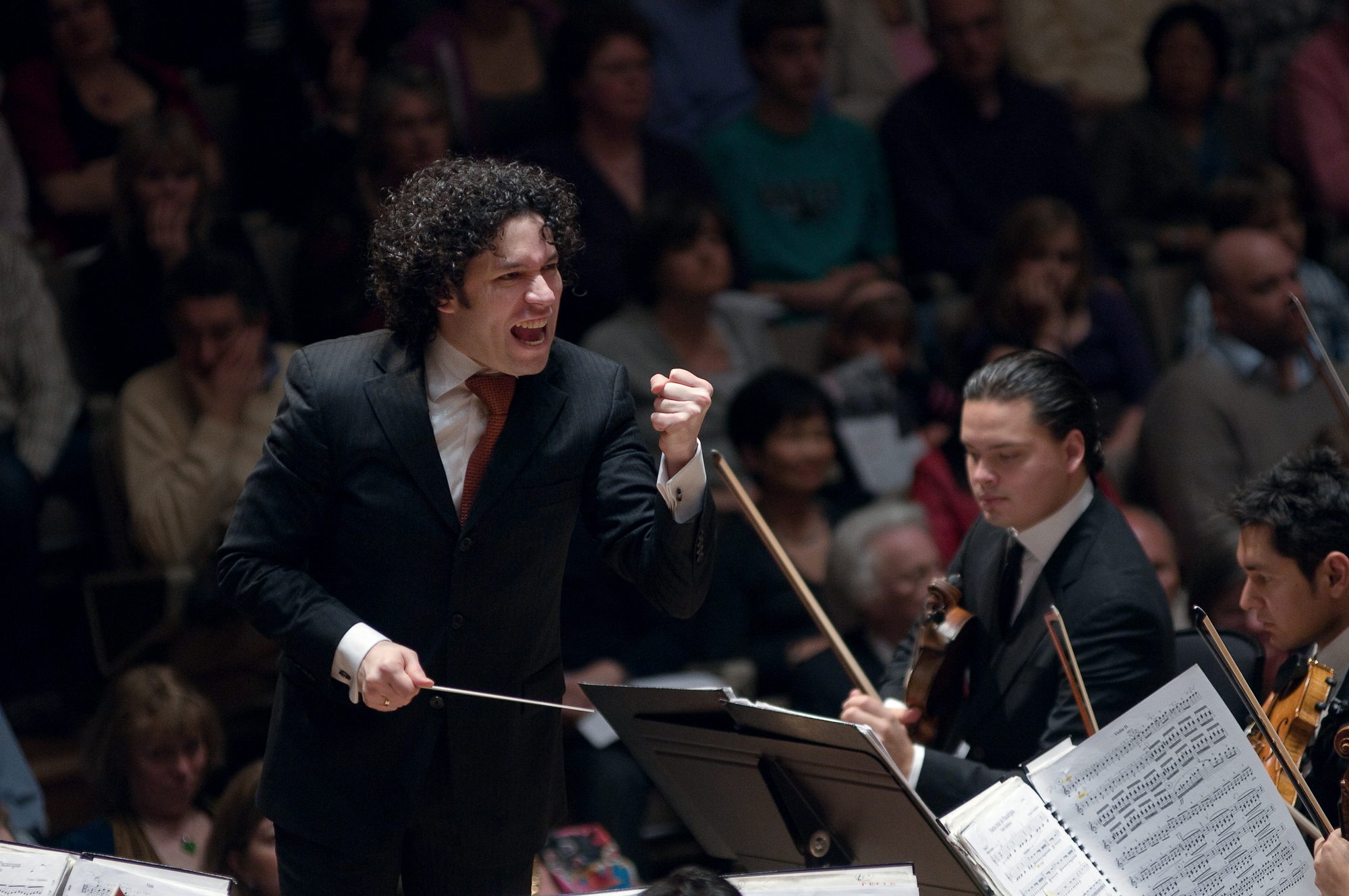 Gustavo Dudamel conducts the Simon Bolivar Youth Orchestra at London's Royal Festival Hall