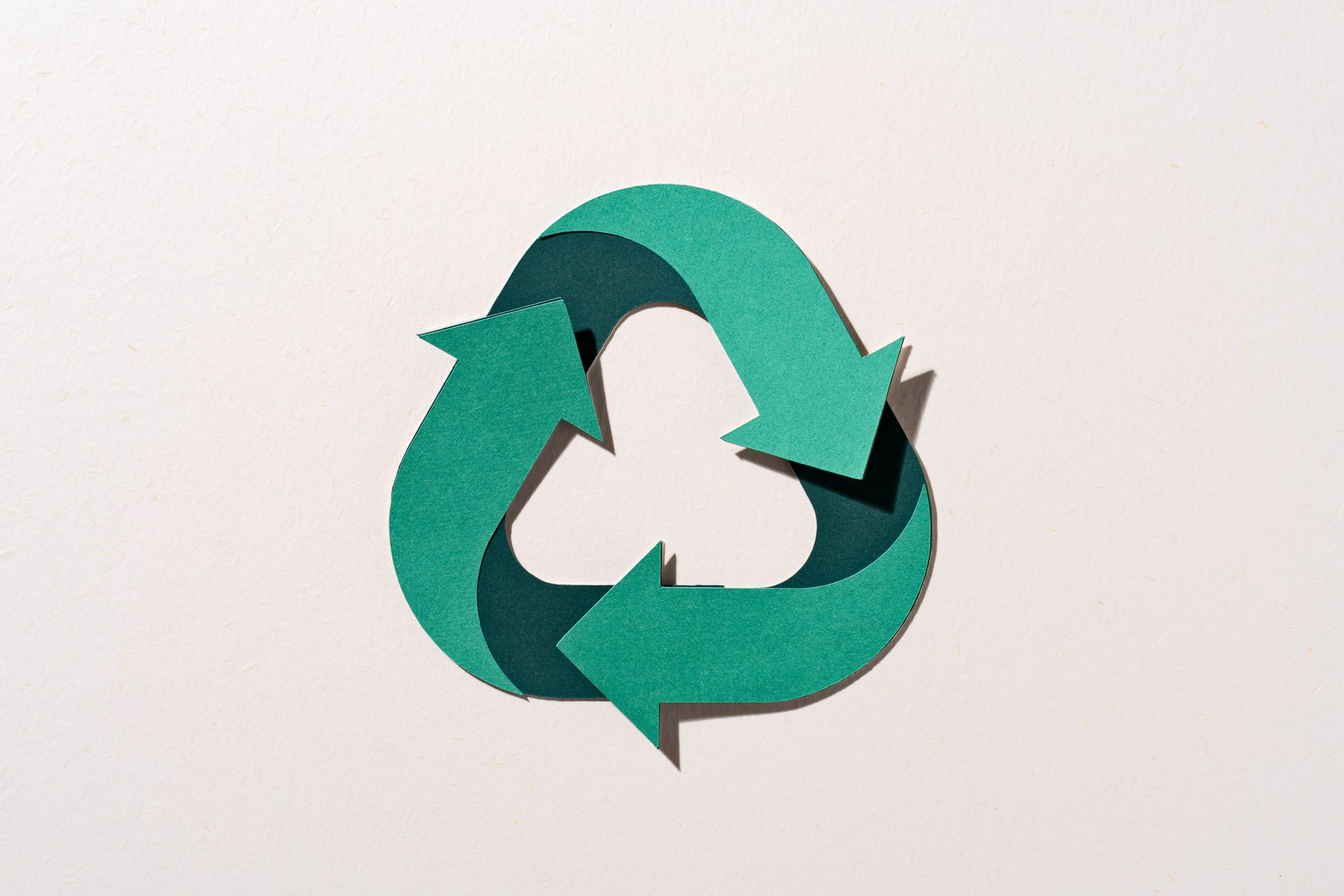 Green Recycling Symbol, Paper Craft