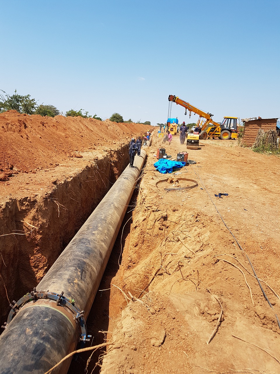 Pipeline, site, excavation, dig, constructions, crane, construction site, pipeline, pipeline, pipeline, pipeline, pipeli