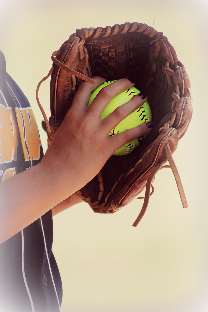 Softball, leather, glove, recreation, sports, gloves, seam, softball, softball, softball, softball, softball