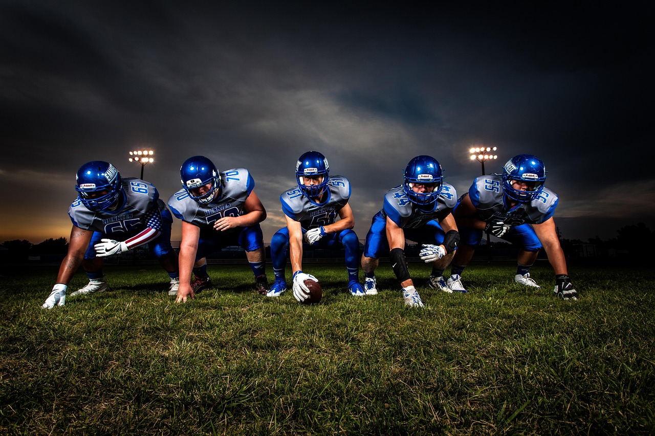 Athletes, american football, players, football team, football players, football field, team, ball, field, football, natu