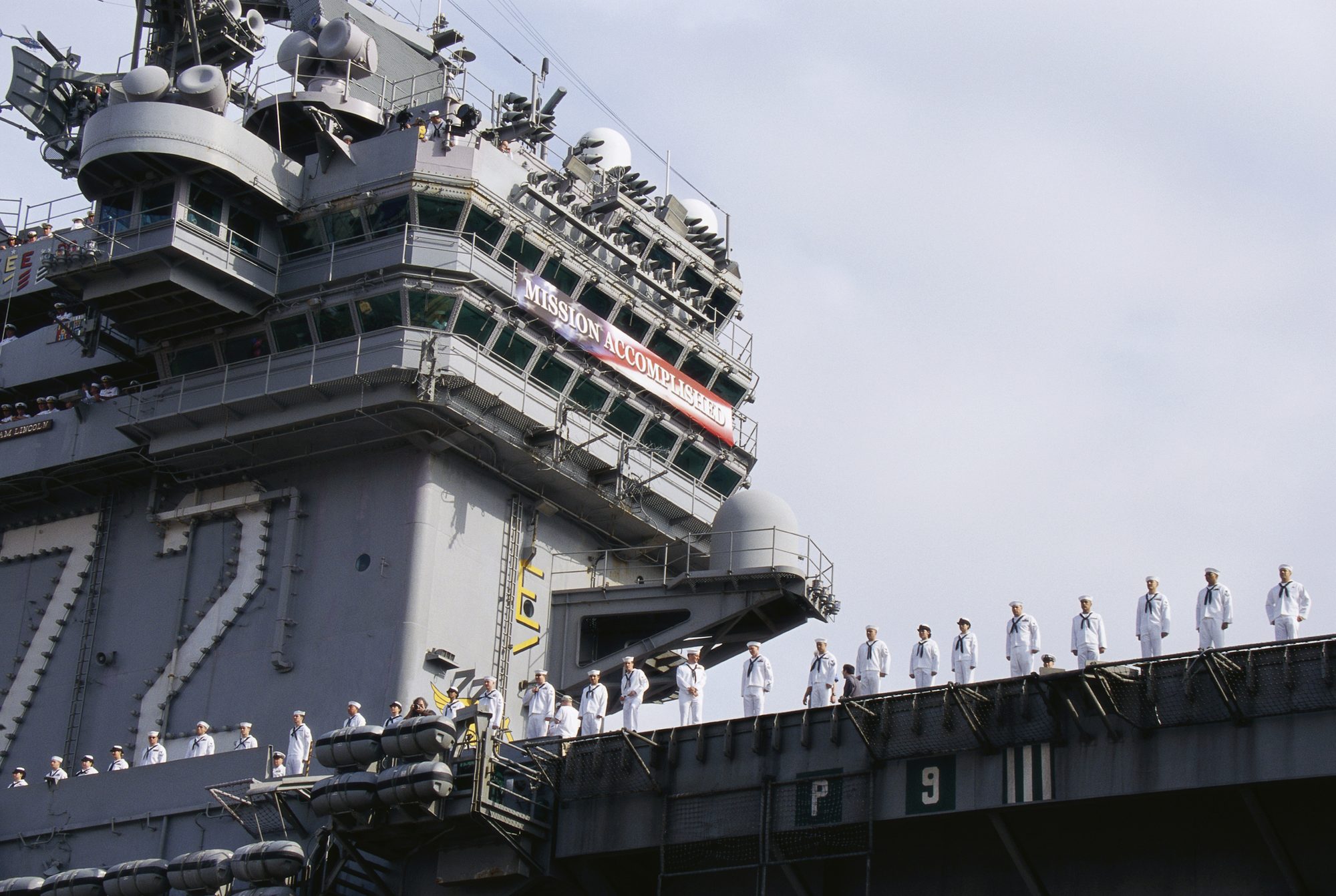 Sailors on Deck of USS Abraham Lincoln