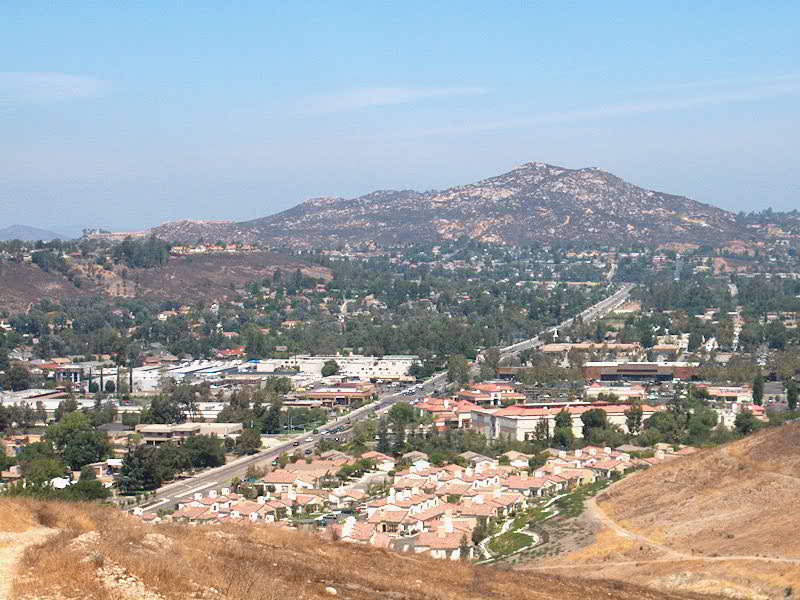 Twin Peaks above Poway, California.