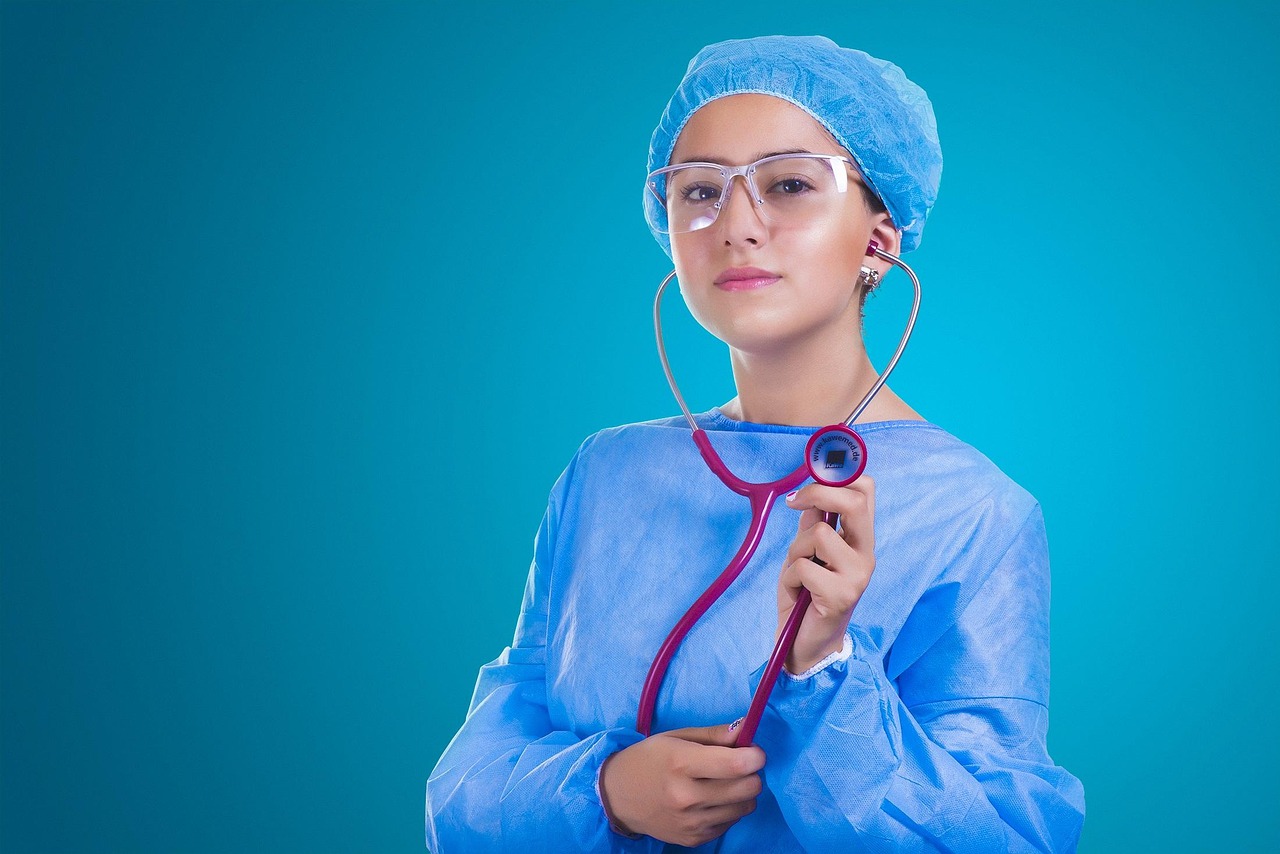 Woman, doctor, surgeon, physician, nurse, hospital worker, healthcare worker, stethoscope, medicine, doctor, doctor, doc