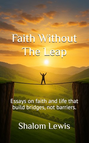 Book cover showing a silhouetted figure on a tightrope between two cliffs at sunset.