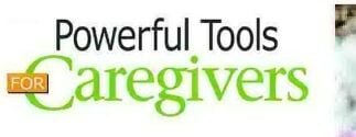 Powerful Tools for Caregivers program logo in green and black text.