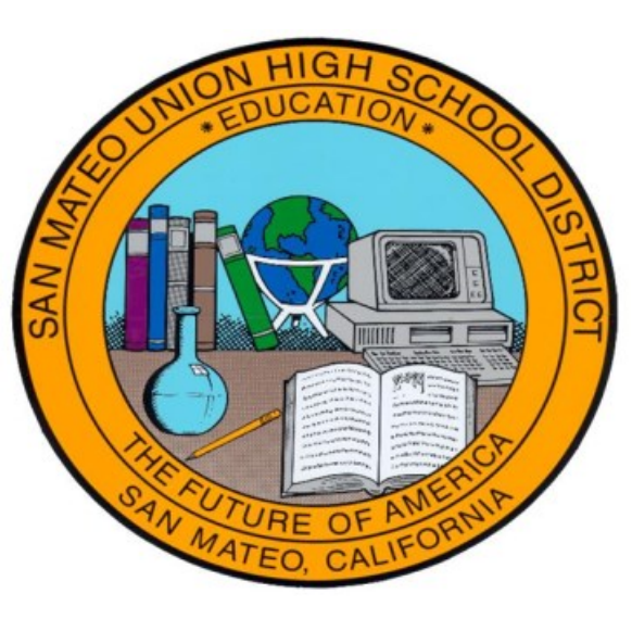 Circular official seal of the San Mateo Union High School District.