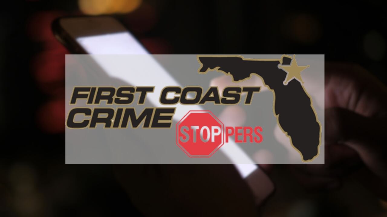First Coast Crime Stoppers logo with a red stop sign graphic and Florida silhouette.