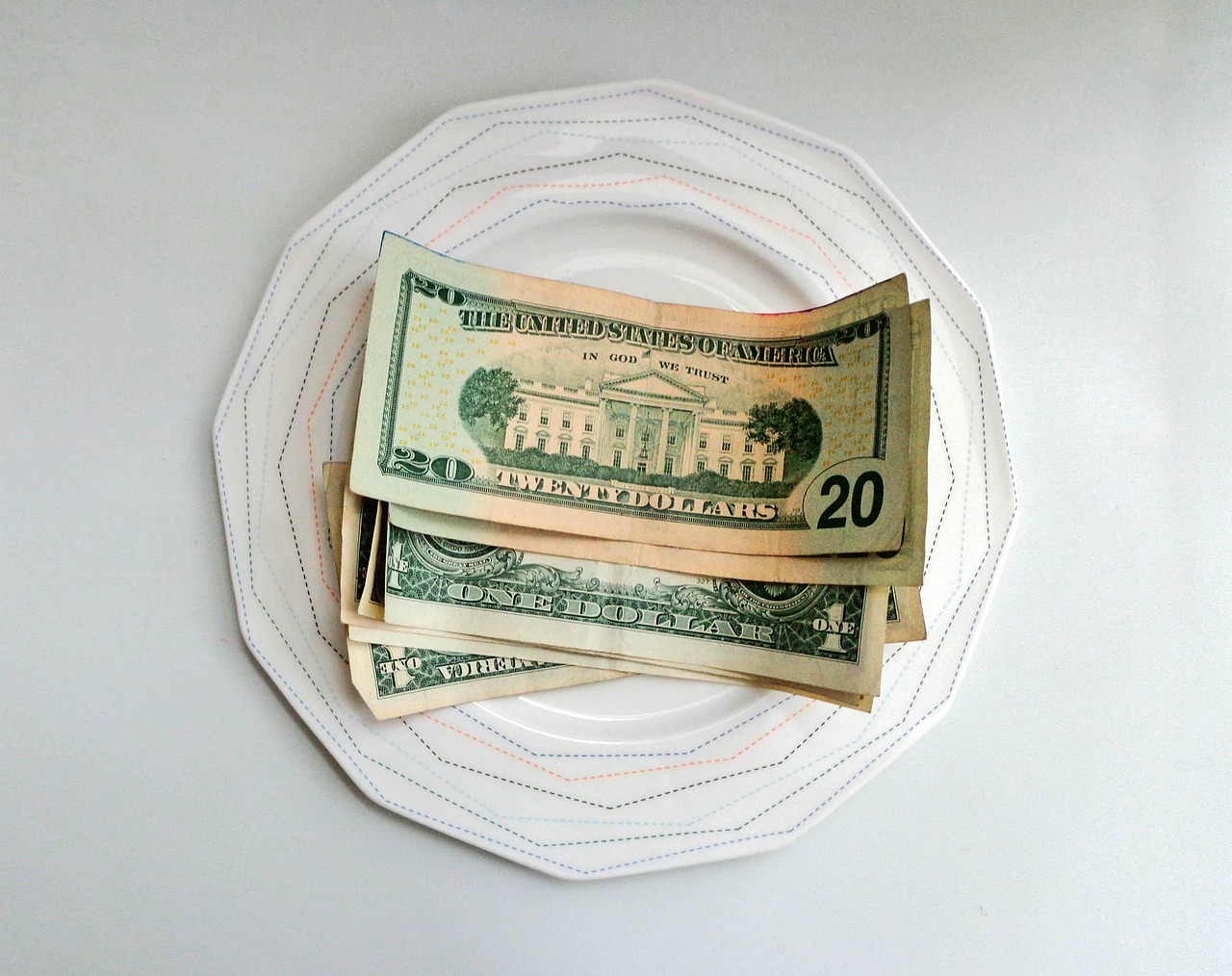 Money, dollars, tip, cash, plate, money on a plate, bills, dollars, dollars, dollars, tip, tip, tip, cash, cash, cash, c