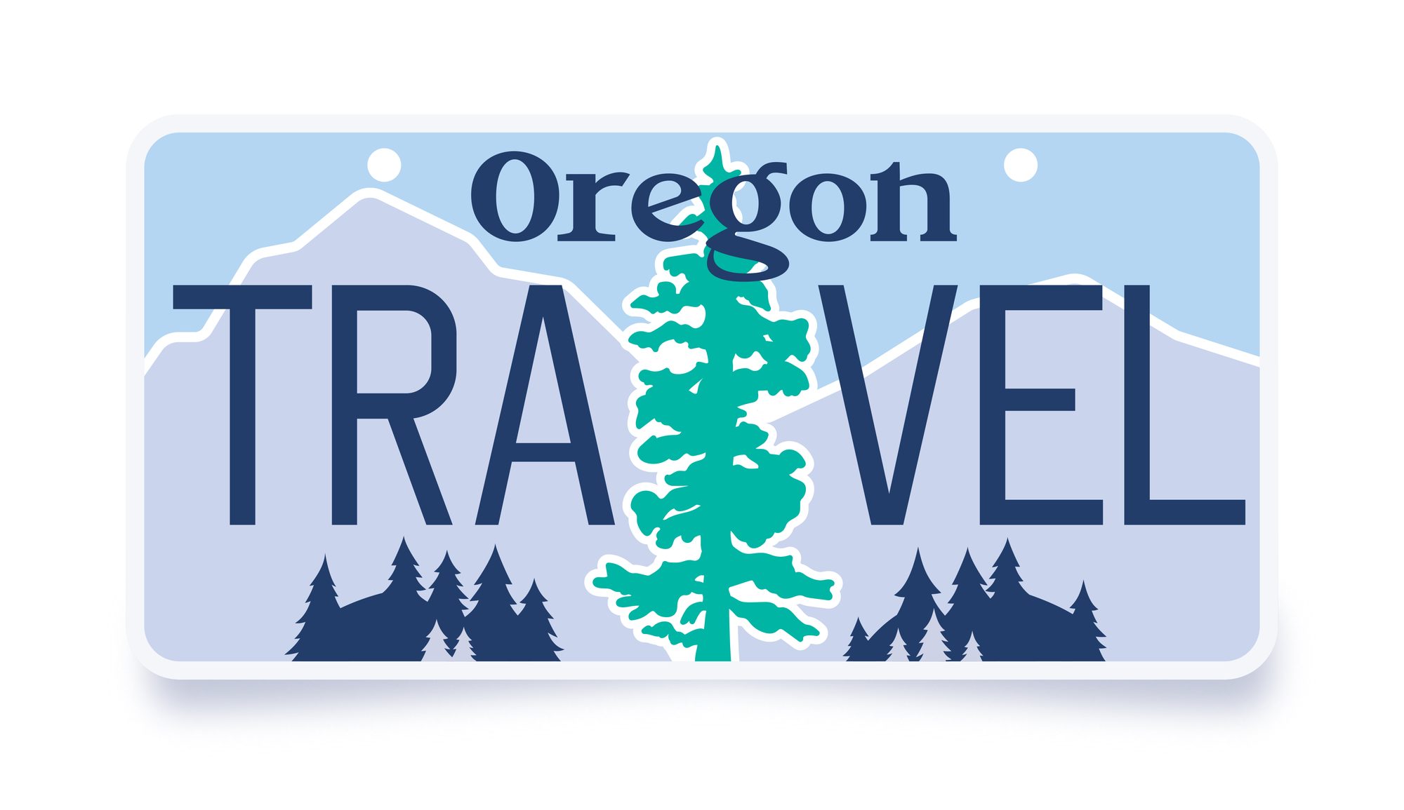 Travel Oregon License Plate