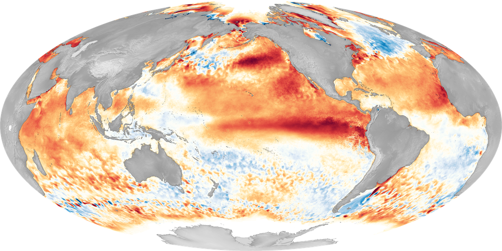 El Nino is part of a global climate cycle that typically occurs every 2 to 5 years, and is associated with warmer than normal equatorial Pacific ocean temperatures. These temperature changes may have