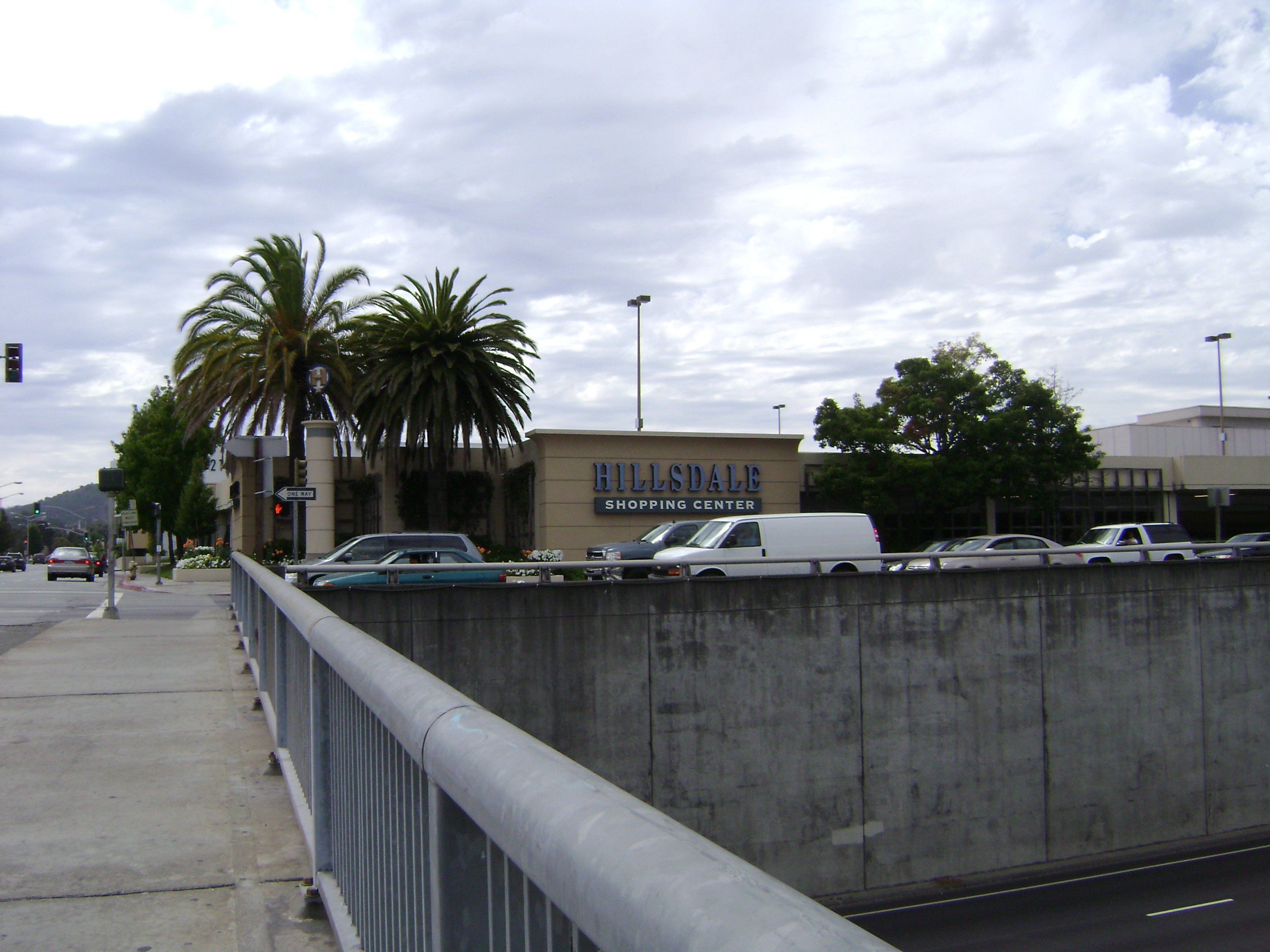 Exterior of Hillsdale Shopping Mall along El Camino Real in San Mateo.