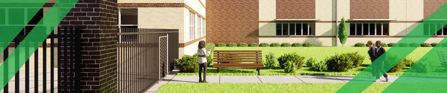 Rendering of the planned Garden Elementary School replacement campus in Venice.