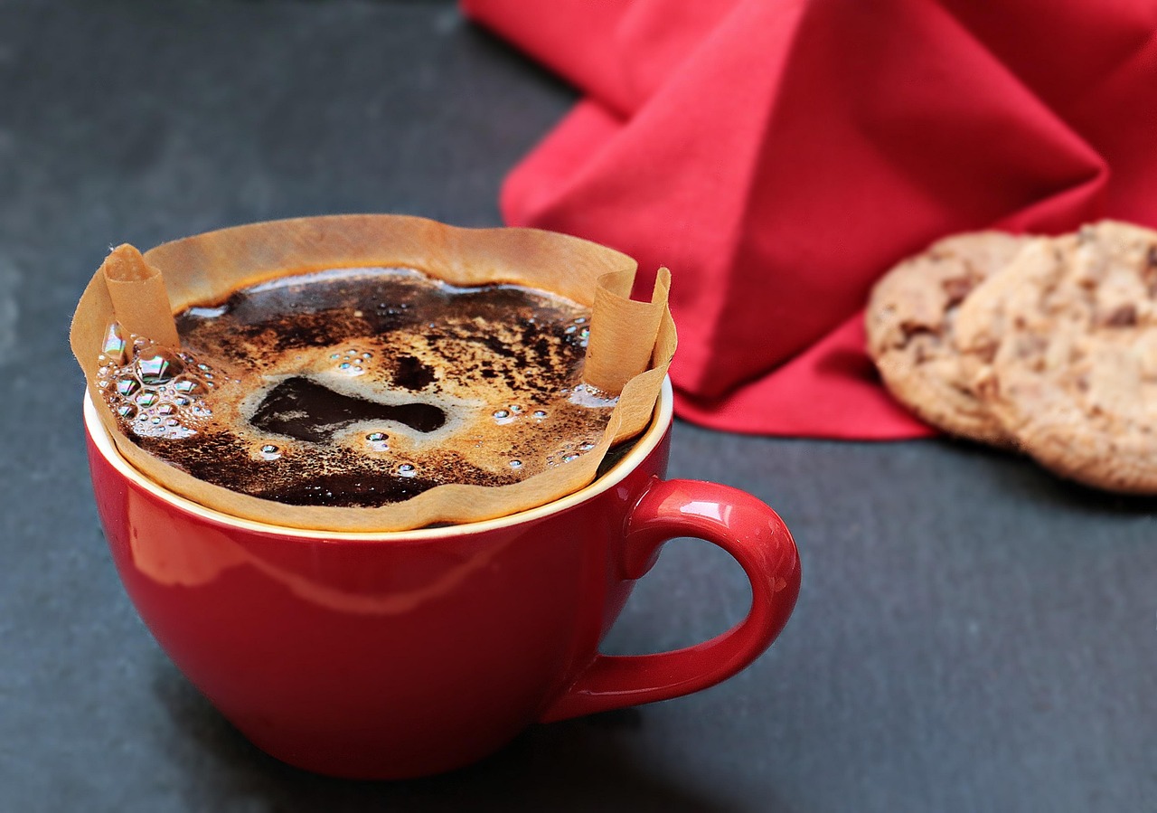 Coffee, cup, filter, coffee filter, paper filter, brewed coffee, black coffee, caffeine, coffee break, morning coffee, c