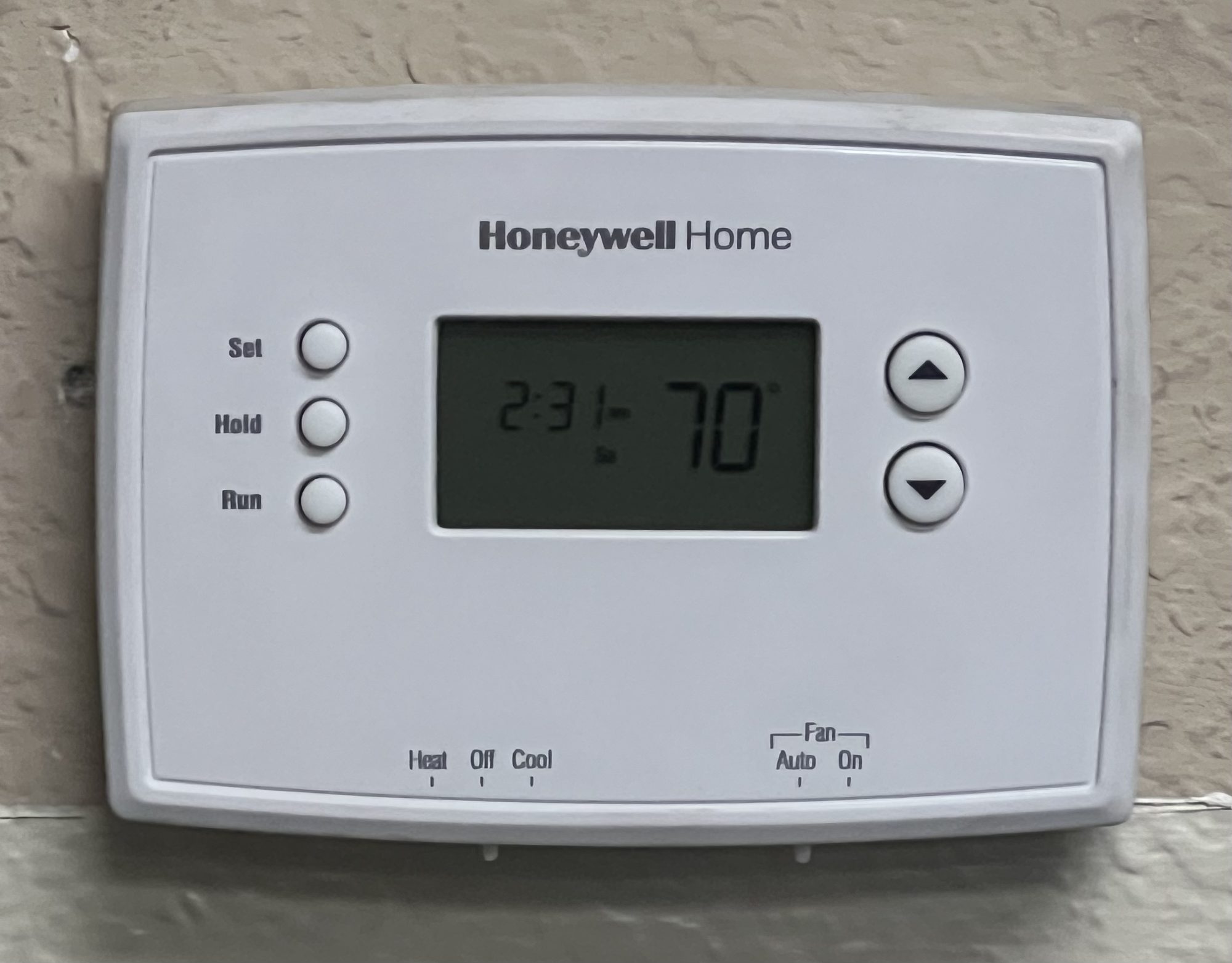 A Honeywell Home thermostat.