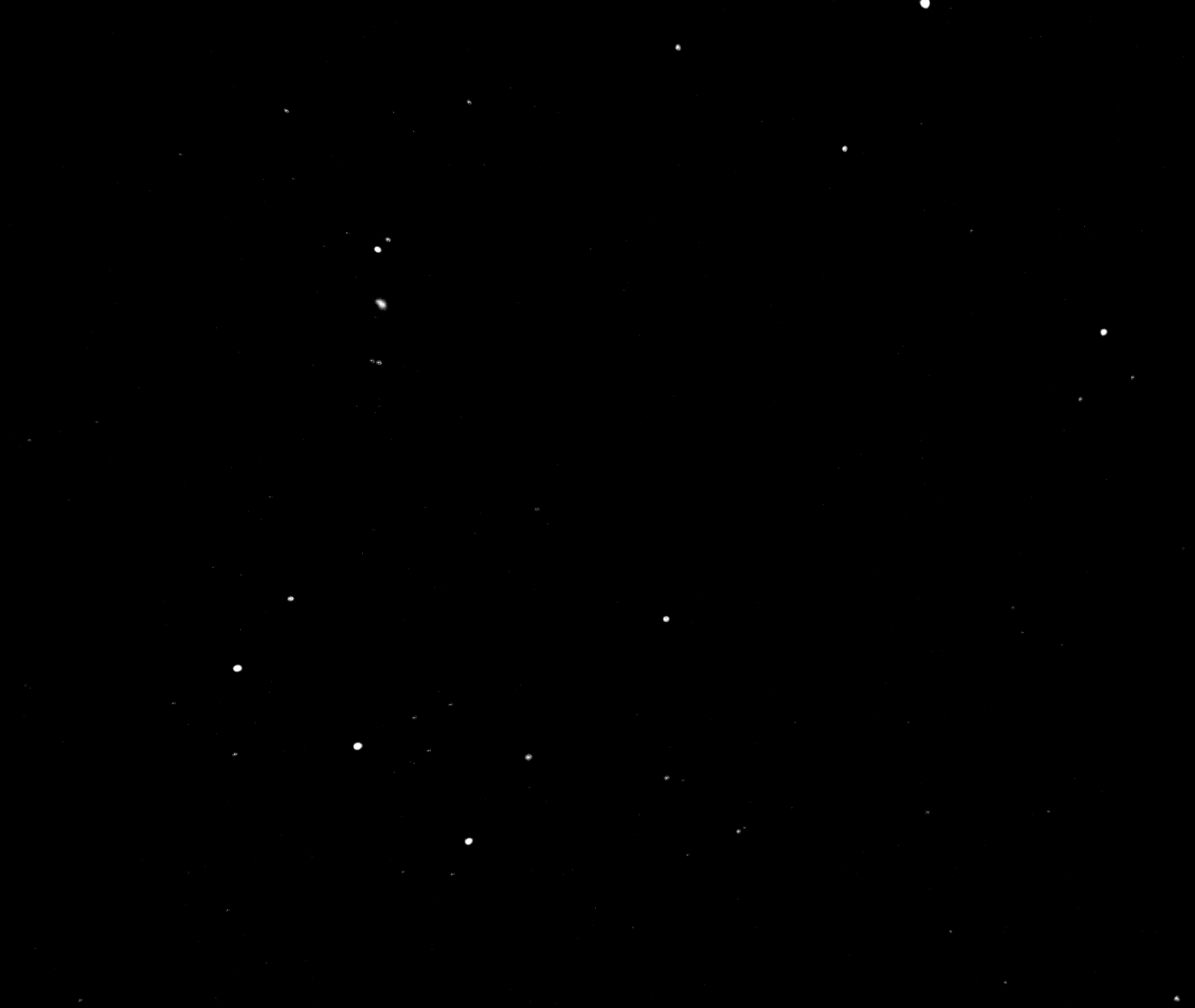 Wide star field photographed from a small CubeSat satellite in low-Earth orbit.