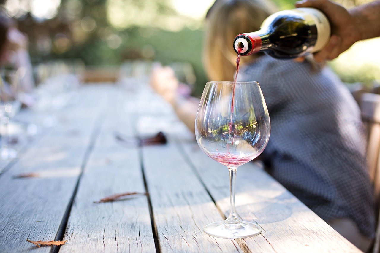 Wine, glass, drink, tasting, pouring